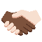 Handshake- Dark Skin Tone- Light Skin Tone emoji on Twitter